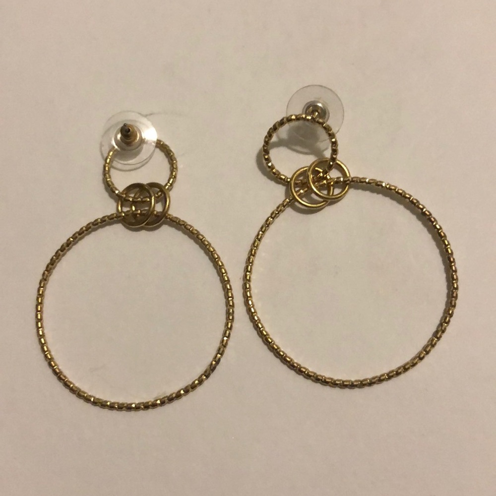 Gold hoop earrings